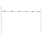 Height restriction barrier | with 2 square posts | cross tube length: 6000 mm | for casting in concrete | without barrier of aluminium tube